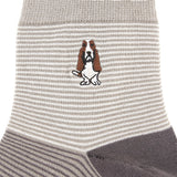 Grayed M Qua Sock In Dg/Bk/Lg