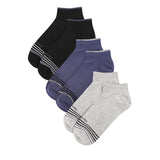 Waylon M Ankle Sock In Navy/Black/Gray