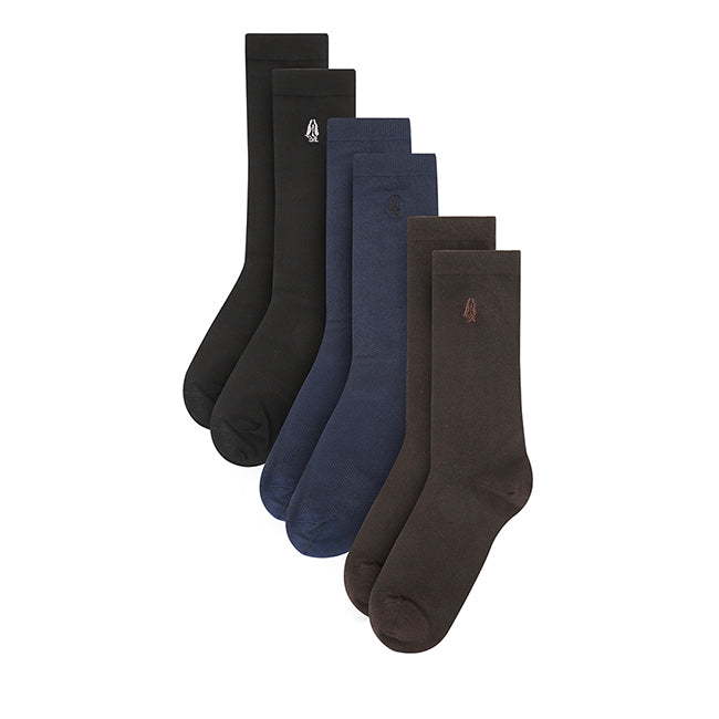 Arch M Crew Sock In Bk/Br/Nv