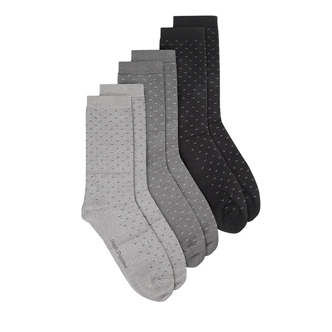 Jeff M Crew Sock In Dgy/Gy/Bk