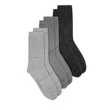 Jeff M Crew Sock In Dgy/Gy/Bk
