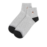 Toby M Qua Sock In Dgy/Gy/Bk