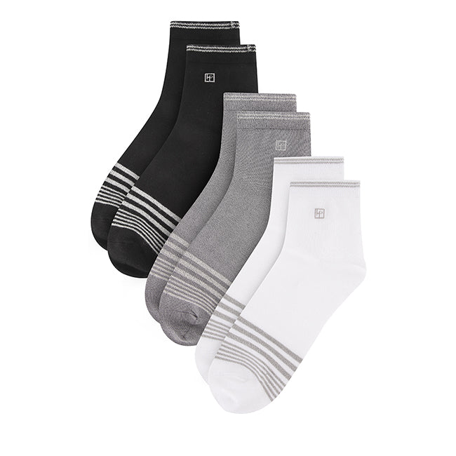 Enzo M Qua Sock In Bk/Gy/Wh