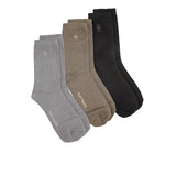 Hugo M Crew Sock In Br/Bk/Gy