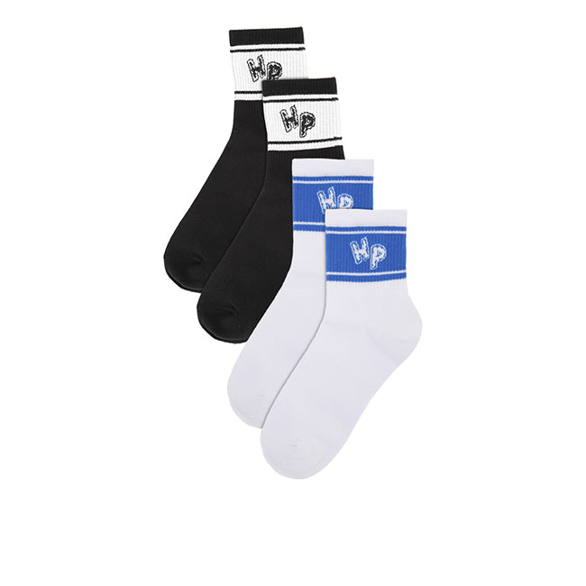 Andre M Qua Socks In White / Black