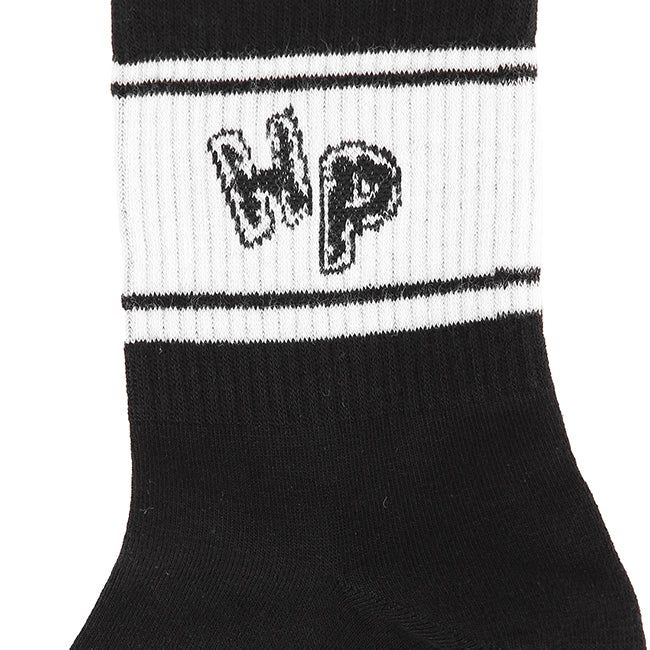 Andre M Qua Socks In White / Black