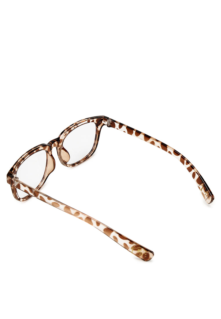Kingship Unisex Kacamata Anti Radiasi Dexla Brown Leopard Clear