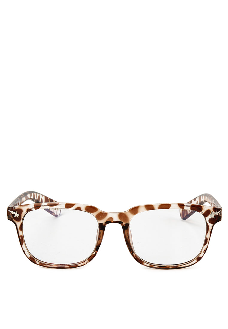 Kingship Unisex Kacamata Anti Radiasi Dexla Brown Leopard Clear