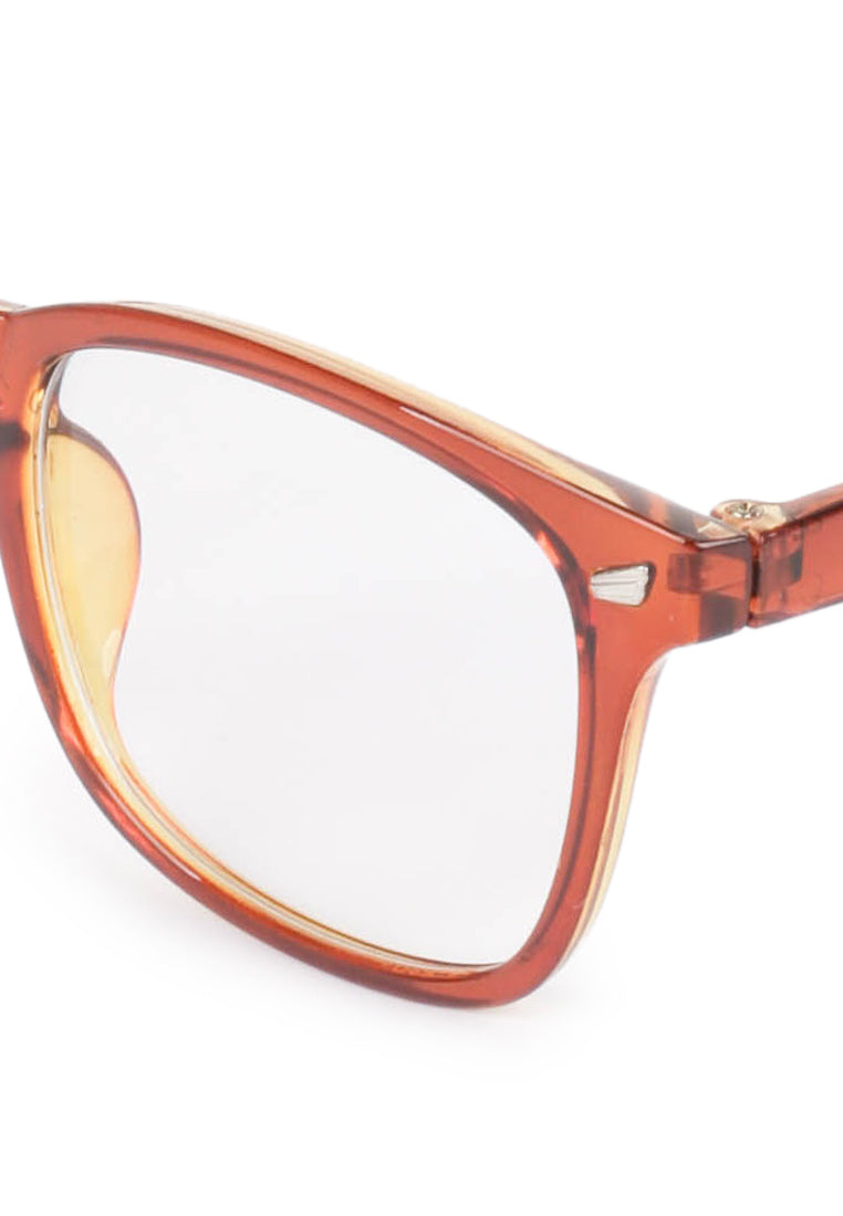 Kingship Unisex Kacamata Anti Blue Light Dericco Tea Clear