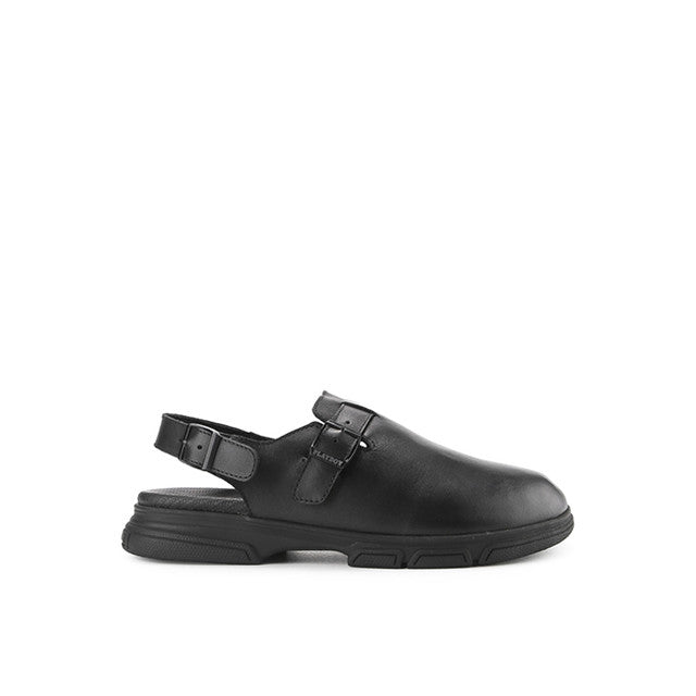 Playboy Sandal Pria Sling Back Jeremy Backstrap Clogs In Black