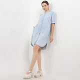 Hush Puppies Pakaian Wanita Dress Medyasi In Light Blue