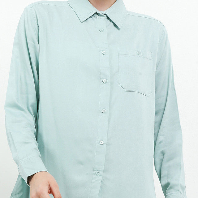Hush Puppies Pakaian Wanita Shirt Workwear Aiki In Sage