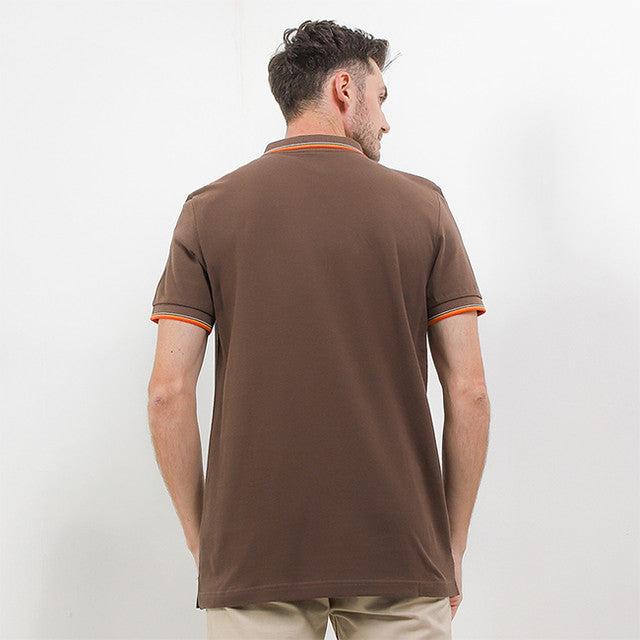 Hush Puppies Pakaian Pria Polo Bezima In Brown