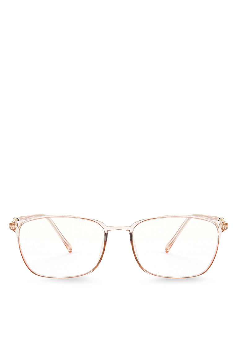 Kacamata Anti Blue Light Demian Eyewear In Brown Clear