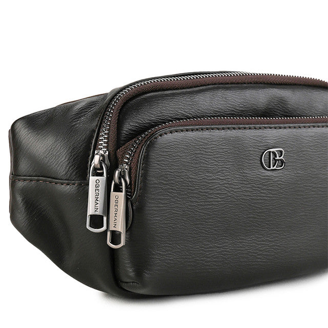Obermain Bags Pria Waist Bag Alpha Waist Bag In Brown  L