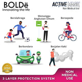 BOLDe Active Mask 3Ply 50 Pcs - Hitam