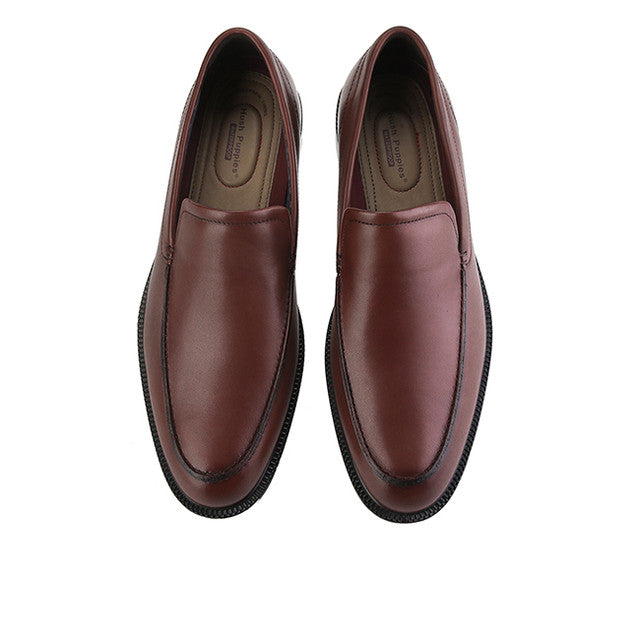 Hush Puppies Sepatu Pria Slip On Banker Slip-On In Dark Brown Leather