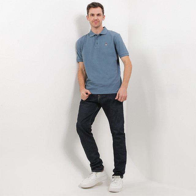 Hush Puppies Pakaian Pria Polo Bsc Tangelo In Medium Blue
