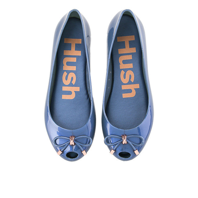 Hush Puppies Sepatu Wanita Slip On Valerina Bow In Blue