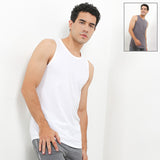 Obermain Pakaian Pria Tank Top Ctnbam2 Tank In White