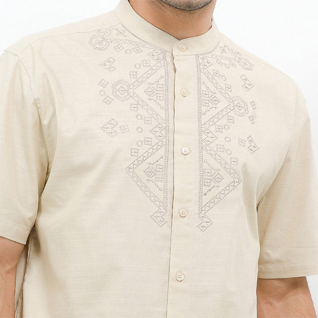 Hush Puppies Pakaian Pria Shirt Kofta In Khaki