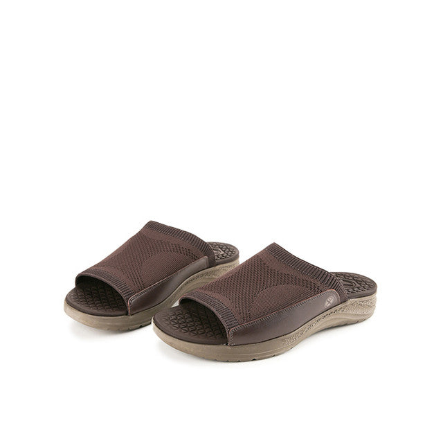 Hush Puppies Sandal Pria Activate Knit Slide In Brown