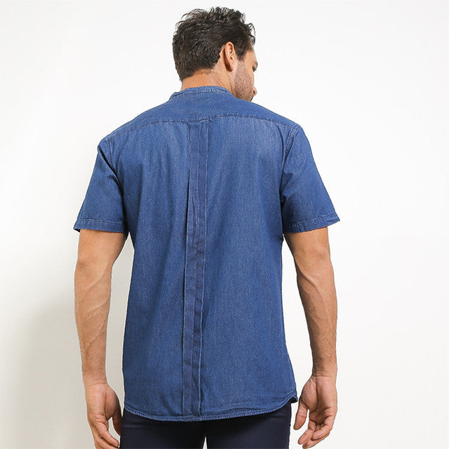 Hush Puppies Pakaian Pria Shirt Kuto In Blue