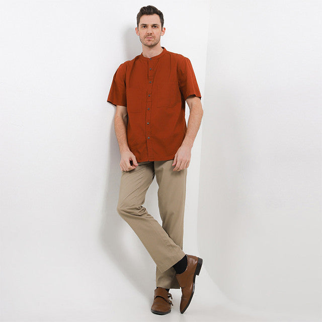 Obermain Pakaian Pria Shirt Briscoe In Brown