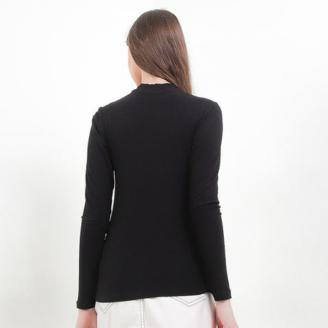 Hush Puppies Pakaian Wanita Long Sleeved Bsc Brunella In Black