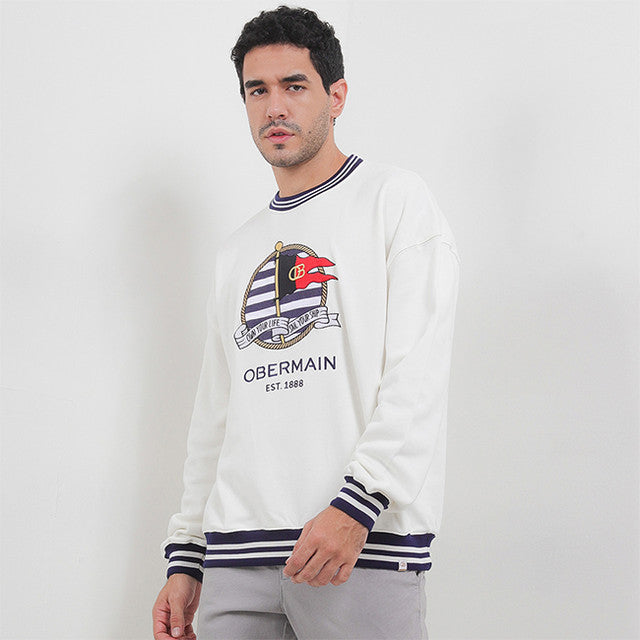 Obermain Pakaian Pria Outerwear Sailor In White