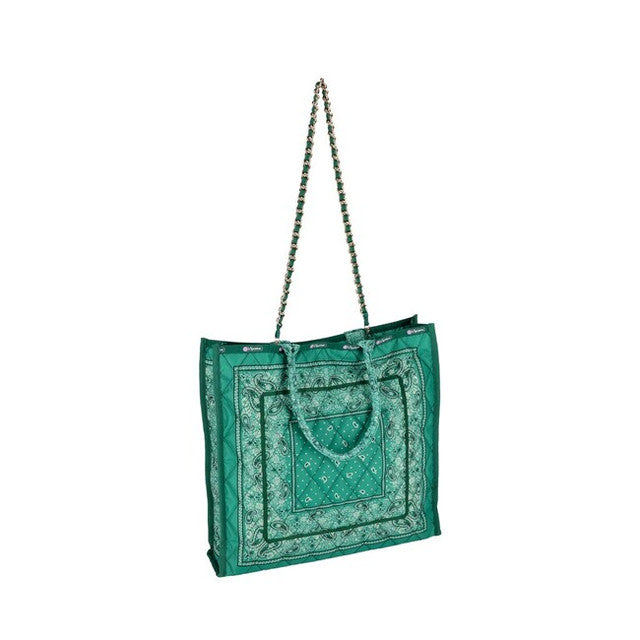 LeSportsac Tas Wanita Tote bag Lg Chain Quilt Tote In Bandana Green