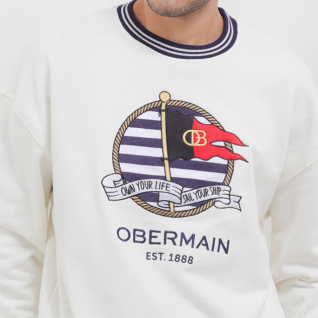 Obermain Pakaian Pria Outerwear Sailor In White