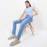 Hush Puppies Pakaian Wanita Long Pants Hania In Medium Blue
