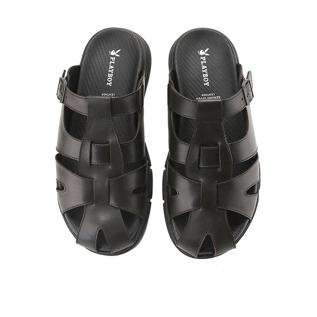 Playboy Sandal Pria Jeremy Mules In Coffee