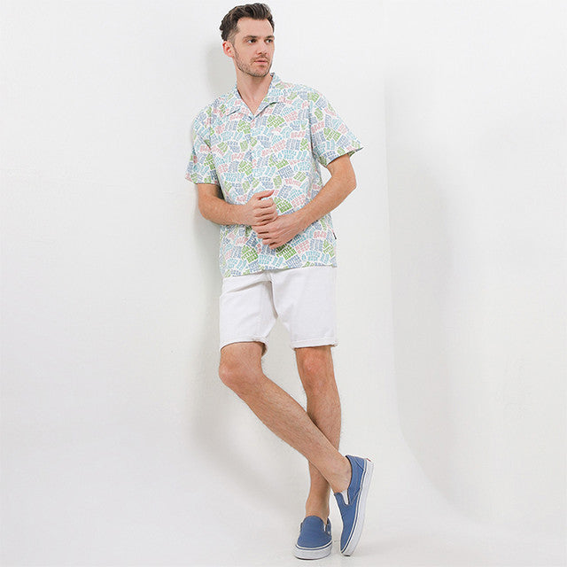 Hush Puppies Pakaian Pria Shirt Grova In White