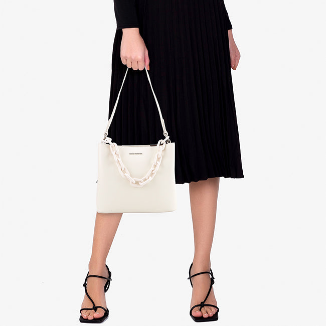 Hush Puppies Tas Satchel Wanita Linsie Satchel (M) In Off White