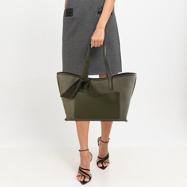 Hush Puppies Tas Wanita Tote Bag Venny Tote (L) In Olive