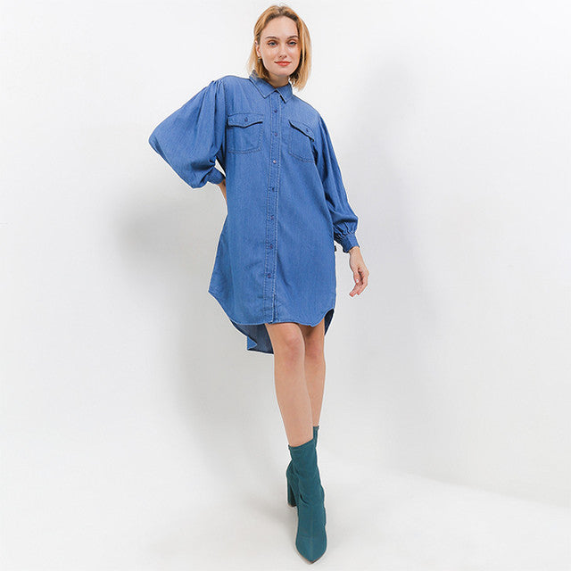 Hush Puppies Pakaian Wanita Dress Andara In Medium Blue