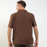 Hush Puppies Pakaian Pria Shirt Moda In Brown