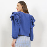 Hush Puppies Pakaian Wanita Blouse Dc Civia In Navy