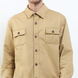 Hush Puppies Pakaian Pria Jackets Droit In Khaki