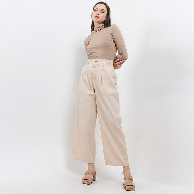 Hush Puppies Pakaian Wanita Pants Linen Shoutie In Beige