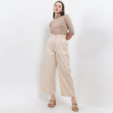 Hush Puppies Pakaian Wanita Pants Linen Shoutie In Beige