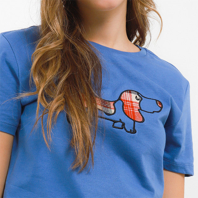 Hush Puppies Pakaian Wanita T Shirt Artsy In Blue