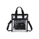 Clear Mini N/S Tote In Clear/ Black