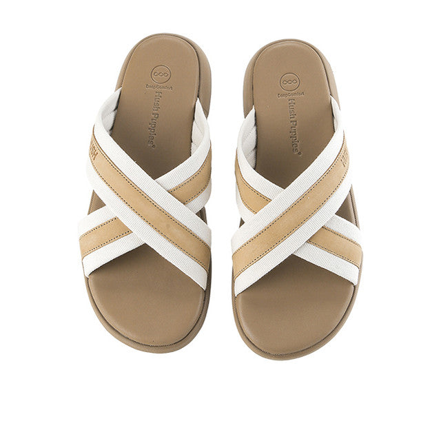 Hush Puppies Sandal Pria Slide Hunter Cave Cross In Beige