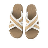 Hush Puppies Sandal Pria Slide Hunter Cave Cross In Beige