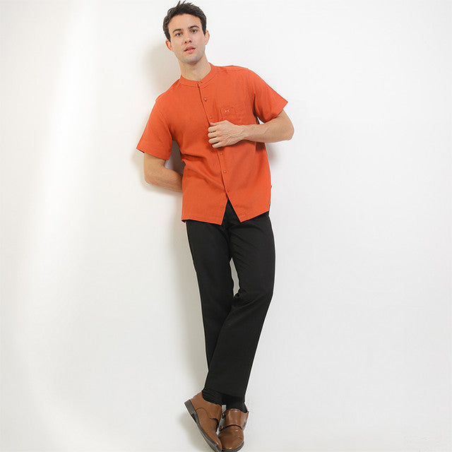 Hush Puppies Pakaian Pria Shirt Minuti In Orange