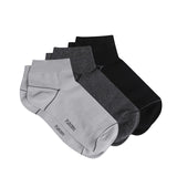 Playboy Aksesoris Kaos Kaki Unisex Short 2 In Black/Dark Grey/Light Grey