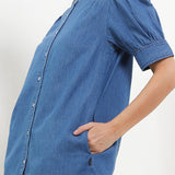 Hush Puppies Pakaian Wanita Dress Medyasi In Blue